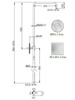 Εικόνα από Κολώνα Ρυθμιζόμενου Ύψους 83-144cm Με Τετράγωνη Κεφαλή 20x20cm Eurorama 51400S-110 Inox Finish